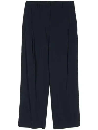 Alberto Biani Cropped Trousers In Blue