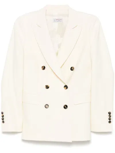 Alberto Biani Double-breasted Blazer In White