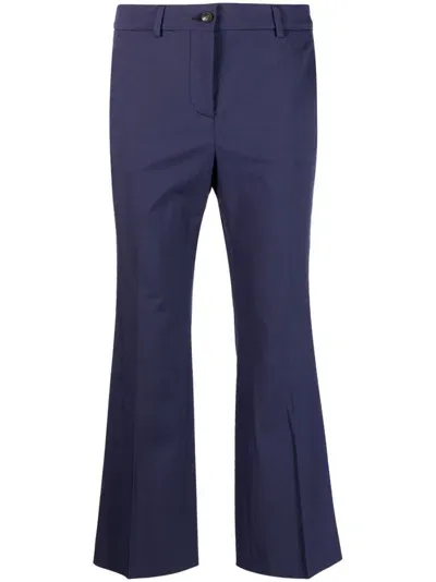 Alberto Biani Flared Cropped Trousers In Blue