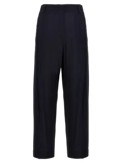 Alberto Biani Front Pleat Pants In Blue