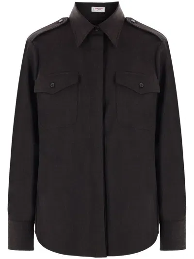 Alberto Biani Gabardin Shirt In Grey