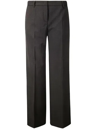 Alberto Biani Hippy Straight-leg Trousers In 灰色