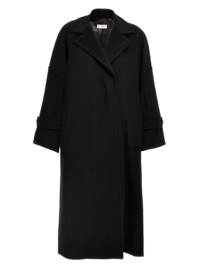 Alberto Biani Military Long Coat In Black