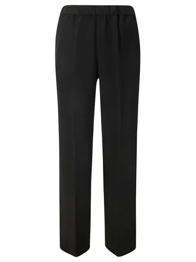 Alberto Biani Pantalone Elastico Spacco Gabardine In Black