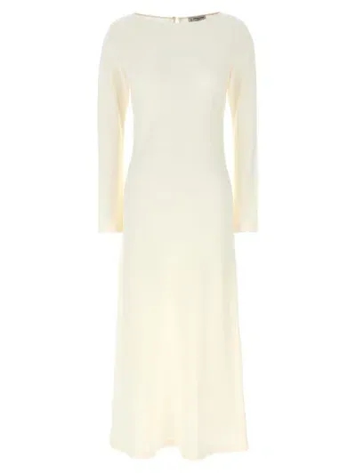 Alberto Biani Sbieco Longuette Dresses In White