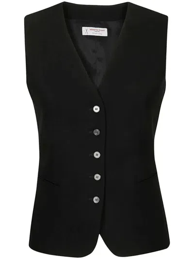 Alberto Biani Tailored Vest In Black