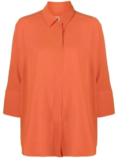 Alberto Biani Three-quarter Sleeves Shirt In Orange