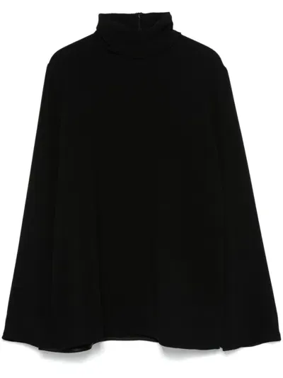 Alberto Biani Turtleneck Blouse In Black