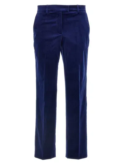 Alberto Biani Velvet Pants In Blue