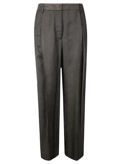 Alberto Biani Viscose Trousers In Black