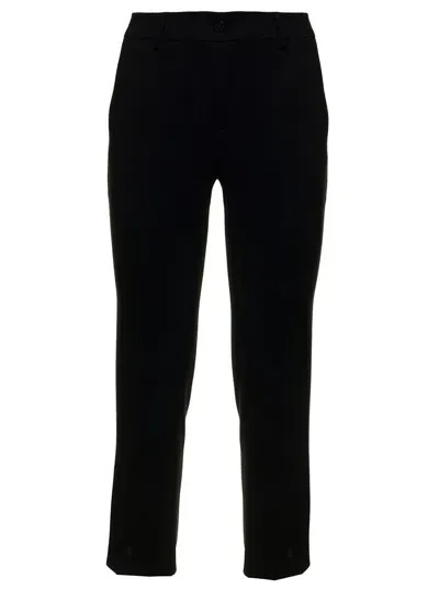 Alberto Biani Black Cady Flare Pants