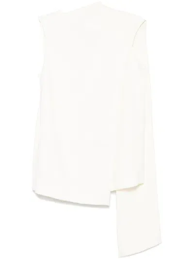 Alberto Biani Wraparound Blouse In White