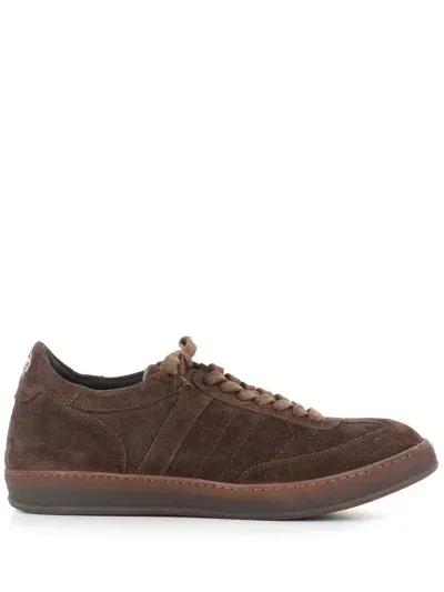 Alberto Fasciani Suede Low-top Sneakers In 褐色