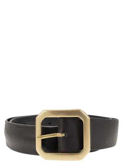 Alberto Luti Leather Belt In Black