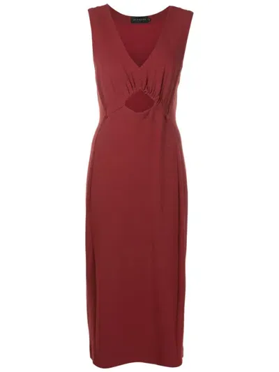 Alcaçuz Lighthouse Cut-out Dress In Red