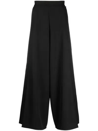 Alchemy Tie-fastening Wide-leg Trousers In Schwarz