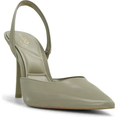 Aldo Berolden Slingback Pointed Toe Pump In Sage Green