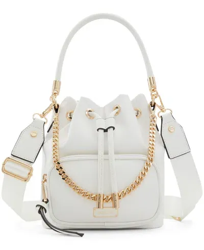 Aldo Jadzia Synthetic Medium Bucket Bag In White