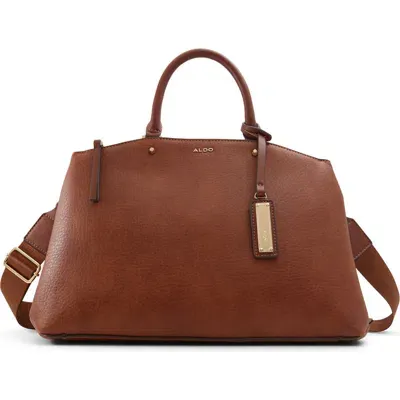 Aldo Jazzlyn Faux Leather Satchel In Cognac