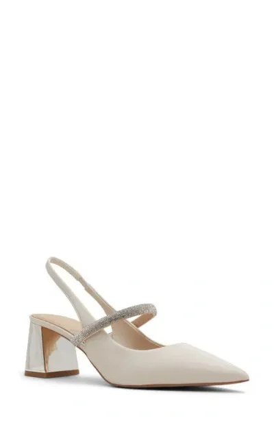 Aldo Kaiaria Slingback Pointed Toe Pump In Other White