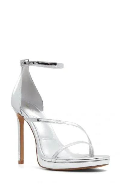 Aldo Kit Ankle Strap Sandal In Silver