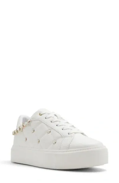 Aldo Tavi Platform Sneaker In White