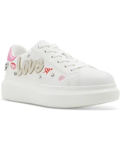 Aldo Women's Loverly Lace-up Platform Sneakers In White Multi