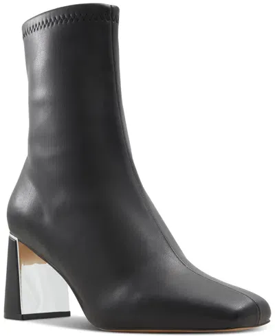 Aldo Women's Marcelyn Round-toe Ankle Boots In Black Smooth