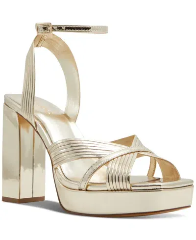 Aldo Women's Nadie Strappy Platform Dress Sandals In Gold