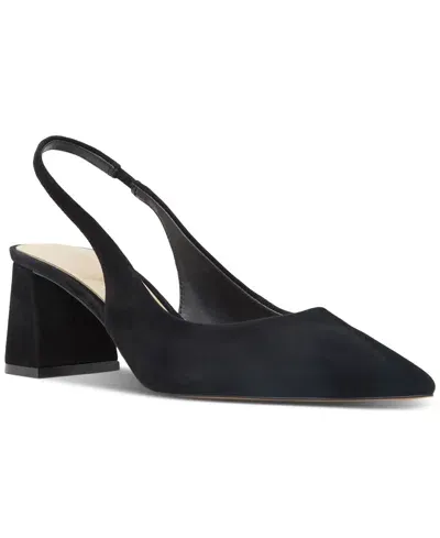 Aldo Uliana Slingback Pointed Toe Pump In Black Suede