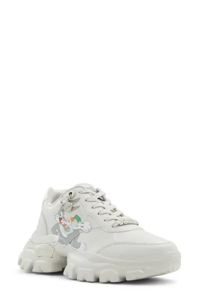 Aldo X Looney Tunes Bugs Bunny Lug Sole Sneaker In Grey