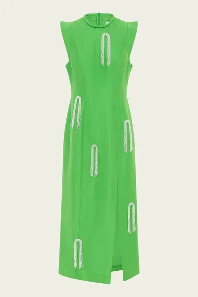 Alemais Dazzle Midi Dress In Green