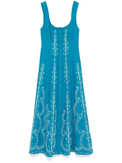 Alemais Donovan Midi Dress In Blue