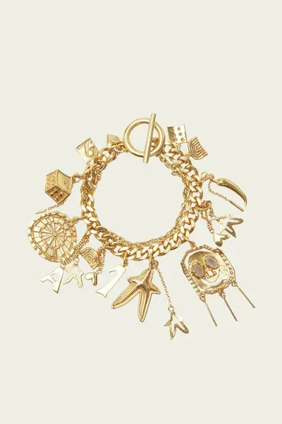 Alemais High Roller Charm Bracelet In Gold