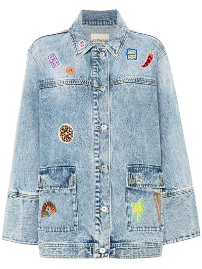 Alemais Jacket Denim Jacket In Denim Blue