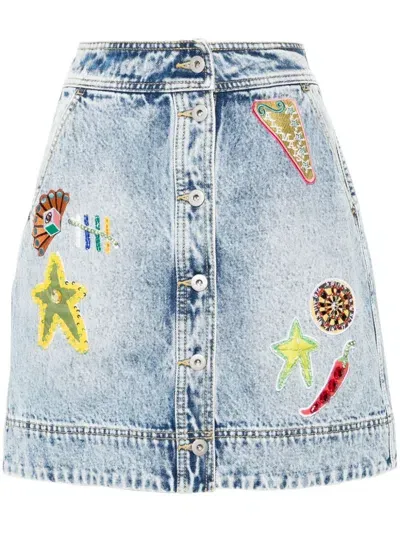 Alemais Jackpot Denim Skirt In Blue