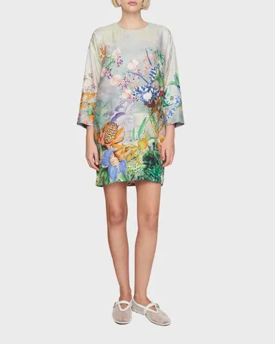 Alemais Mirage Silk Twill Mini Dress In Multicoloured