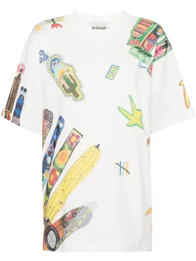 Alemais Players Oversized T-shirt In White