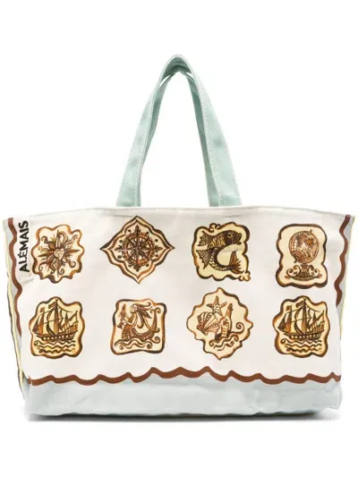 Alemais Relic Tote Bag In Neutrals