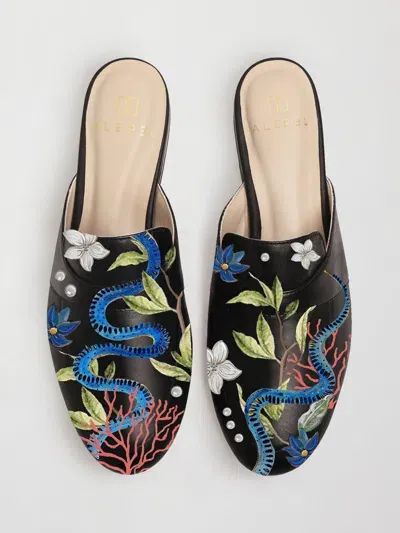 Alepel Closed Toe Mule In Custom Sea Life Print