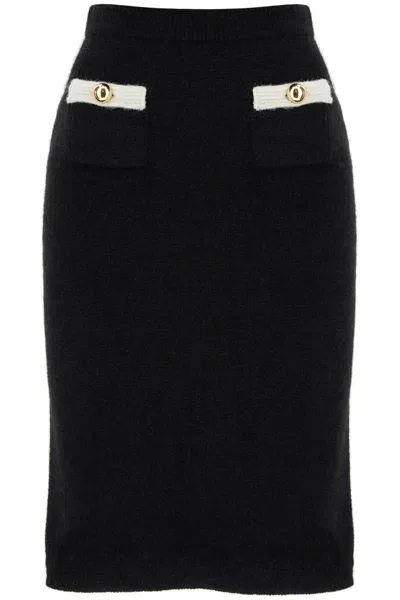 Alessandra Rich Alpaca Midi Skirt