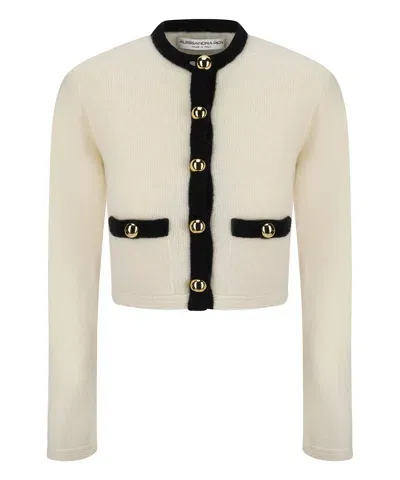 Alessandra Rich Cardigan In White