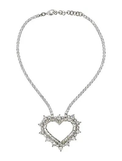 Alessandra Rich Chocker Crystal Heart