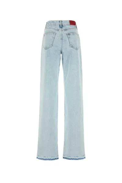 Alessandra Rich Denim Jeans In Lightblue