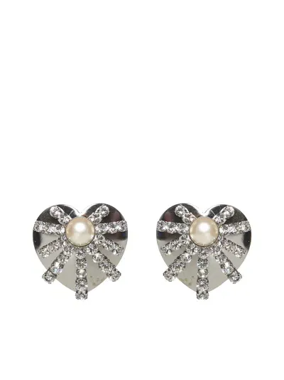 Alessandra Rich Earrings In Cry-silver