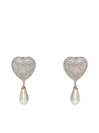 Alessandra Rich Earrings In Cry Silver