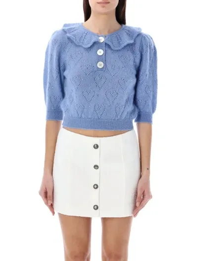 Alessandra Rich Hotfix Jumper In Blue