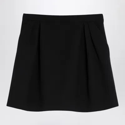 Alessandra Rich Mini Wrap Skirt In Pied De Poule In Black