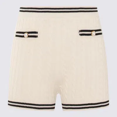 Alessandra Rich White Cotton Shorts