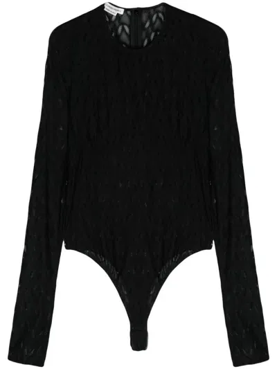 Alessandro Vigilante Sheer Bodysuit In Black